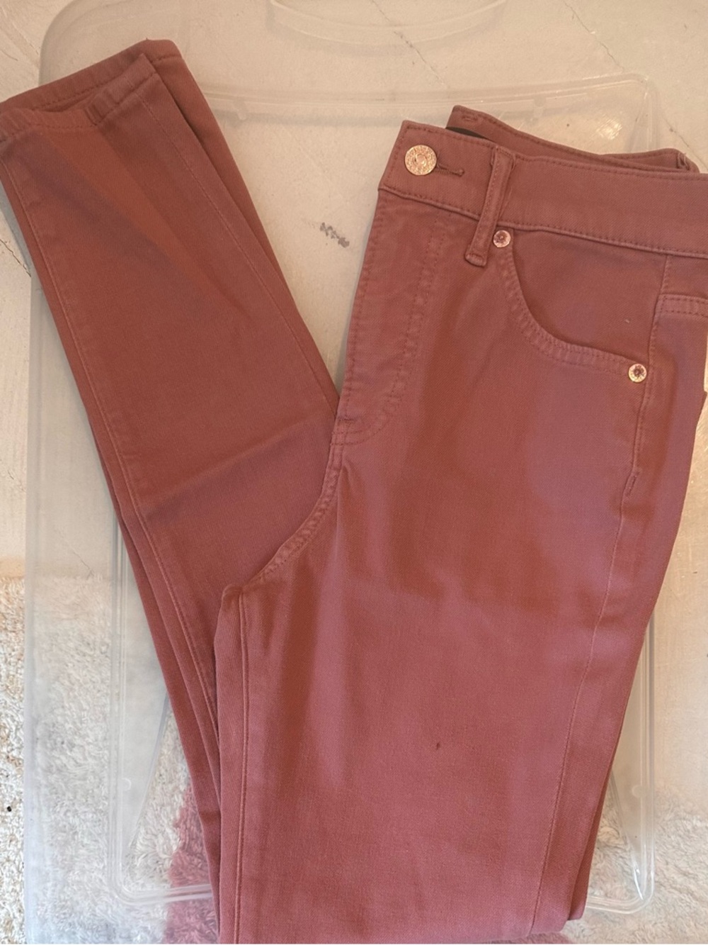 Express Women’s Skinny Jeans in Dusty Rose Brown